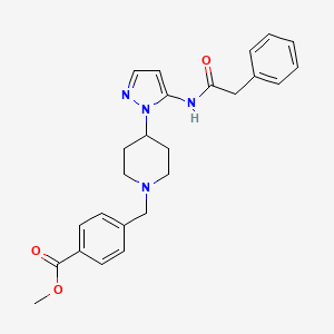 methyl 4-[(4-{5-[(phenylacetyl)amino]-1H-pyrazol-1-yl}-1-piperidinyl)methyl]benzoate