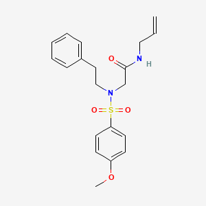 molecular formula C20H24N2O4S B4902484 N~1~-allyl-N~2~-[(4-methoxyphenyl)sulfonyl]-N~2~-(2-phenylethyl)glycinamide 