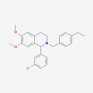 1-(3-chlorophenyl)-2-(4-ethylbenzyl)-6,7-dimethoxy-1,2,3,4-tetrahydroisoquinoline