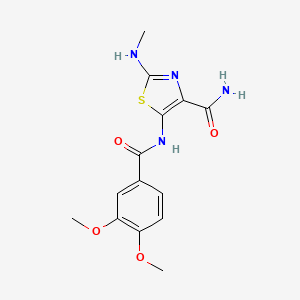 5-(3,4-DIMETHOXYBENZAMIDO)-2-(METHYLAMINO)-1,3-THIAZOLE-4-CARBOXAMIDE