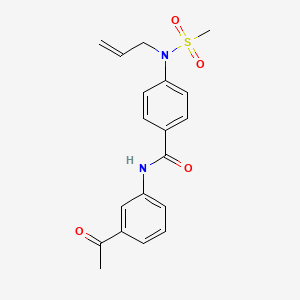 N-(3-acetylphenyl)-4-[allyl(methylsulfonyl)amino]benzamide