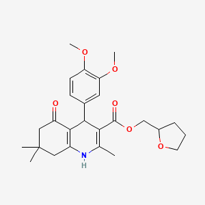 (OXOLAN-2-YL)METHYL 4-(3,4-DIMETHOXYPHENYL)-2,7,7-TRIMETHYL-5-OXO-1,4,5,6,7,8-HEXAHYDROQUINOLINE-3-CARBOXYLATE