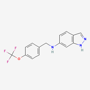 N-[[4-(trifluoromethoxy)phenyl]methyl]-1H-indazol-6-amine