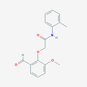 2-(2-formyl-6-methoxyphenoxy)-N-(2-methylphenyl)acetamide