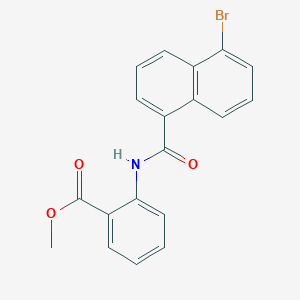 molecular formula C19H14BrNO3 B4902606 METHYL 2-(5-BROMONAPHTHALENE-1-AMIDO)BENZOATE 