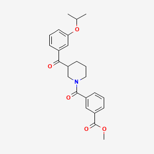 methyl 3-{[3-(3-isopropoxybenzoyl)-1-piperidinyl]carbonyl}benzoate