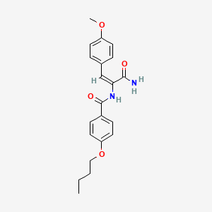 N-[(E)-3-amino-1-(4-methoxyphenyl)-3-oxoprop-1-en-2-yl]-4-butoxybenzamide