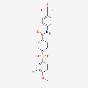 1-[(3-chloro-4-methoxyphenyl)sulfonyl]-N-[4-(trifluoromethyl)phenyl]-4-piperidinecarboxamide