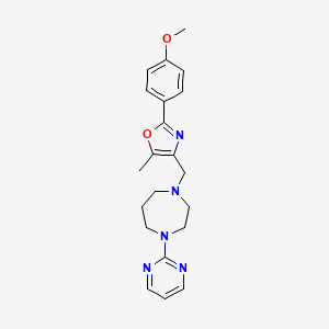 molecular formula C21H25N5O2 B4902641 1-{[2-(4-methoxyphenyl)-5-methyl-1,3-oxazol-4-yl]methyl}-4-(2-pyrimidinyl)-1,4-diazepane 