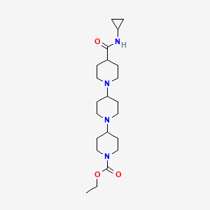 ethyl 4-[4-[4-(cyclopropylcarbamoyl)piperidin-1-yl]piperidin-1-yl]piperidine-1-carboxylate