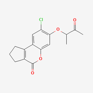 molecular formula C16H15ClO4 B4902647 8-chloro-7-[(3-oxobutan-2-yl)oxy]-1H,2H,3H,4H-cyclopenta[c]chromen-4-one 