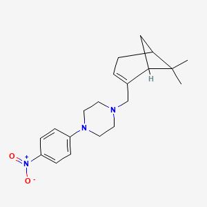 molecular formula C20H27N3O2 B4902671 1-[(6,6-Dimethyl-2-bicyclo[3.1.1]hept-2-enyl)methyl]-4-(4-nitrophenyl)piperazine 