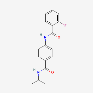 2-fluoro-N-{4-[(isopropylamino)carbonyl]phenyl}benzamide