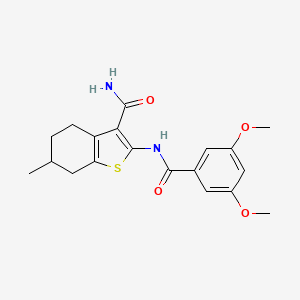 2-(3,5-DIMETHOXYBENZAMIDO)-6-METHYL-4,5,6,7-TETRAHYDRO-1-BENZOTHIOPHENE-3-CARBOXAMIDE