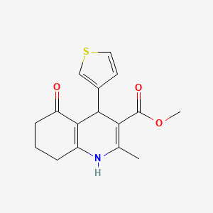 Methyl 2-methyl-5-oxo-4-(thiophen-3-yl)-1,4,5,6,7,8-hexahydroquinoline-3-carboxylate