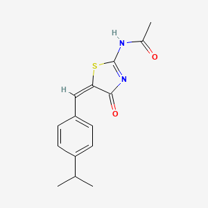 N-[5-(4-isopropylbenzylidene)-4-oxo-1,3-thiazolidin-2-ylidene]acetamide