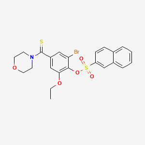 molecular formula C23H22BrNO5S2 B4902748 [2-Bromo-6-ethoxy-4-(morpholine-4-carbothioyl)phenyl] naphthalene-2-sulfonate 