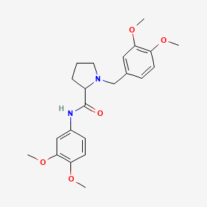 molecular formula C22H28N2O5 B4902749 1-(3,4-dimethoxybenzyl)-N-(3,4-dimethoxyphenyl)prolinamide 