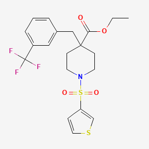 ethyl 1-(3-thienylsulfonyl)-4-[3-(trifluoromethyl)benzyl]-4-piperidinecarboxylate