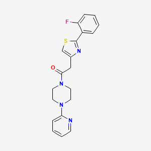 2-[2-(2-FLUOROPHENYL)-1,3-THIAZOL-4-YL]-1-[4-(PYRIDIN-2-YL)PIPERAZIN-1-YL]ETHAN-1-ONE