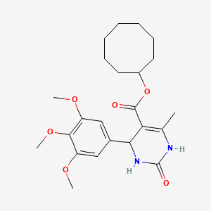 Cyclooctyl 6-methyl-2-oxo-4-(3,4,5-trimethoxyphenyl)-1,2,3,4-tetrahydropyrimidine-5-carboxylate