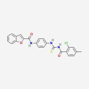 molecular formula C24H18ClN3O3S B4902802 N-[4-({[(2-chloro-4-methylbenzoyl)amino]carbonothioyl}amino)phenyl]-1-benzofuran-2-carboxamide 