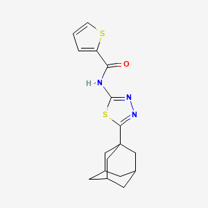 molecular formula C17H19N3OS2 B4902803 N-{5-[(3s,5s,7s)-tricyclo[3.3.1.1~3,7~]dec-1-yl]-1,3,4-thiadiazol-2-yl}thiophene-2-carboxamide 