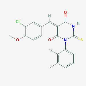 molecular formula C20H17ClN2O3S B4902834 (5Z)-5-(3-chloro-4-methoxybenzylidene)-1-(2,3-dimethylphenyl)-2-thioxodihydropyrimidine-4,6(1H,5H)-dione 