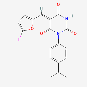 5-[(5-iodo-2-furyl)methylene]-1-(4-isopropylphenyl)-2,4,6(1H,3H,5H)-pyrimidinetrione