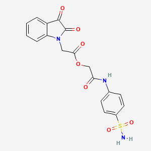 molecular formula C18H15N3O7S B4902861 2-[4-(AMINOSULFONYL)ANILINO]-2-OXOETHYL 2-(2,3-DIOXO-2,3-DIHYDRO-1H-INDOL-1-YL)ACETATE 