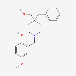 2-[[4-Benzyl-4-(hydroxymethyl)piperidin-1-yl]methyl]-4-methoxyphenol