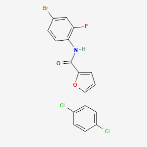 molecular formula C17H9BrCl2FNO2 B4902880 N-(4-bromo-2-fluorophenyl)-5-(2,5-dichlorophenyl)furan-2-carboxamide 