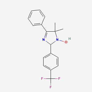 molecular formula C18H17F3N2O B4902885 1-hydroxy-5,5-dimethyl-4-phenyl-2-[4-(trifluoromethyl)phenyl]-2H-imidazole 