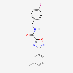 molecular formula C17H14FN3O2 B4902898 N-(4-fluorobenzyl)-3-(3-methylphenyl)-1,2,4-oxadiazole-5-carboxamide 