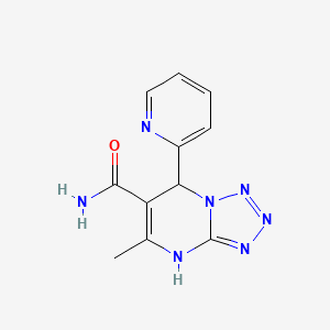 molecular formula C11H11N7O B4902911 5-Methyl-7-pyridin-2-yl-4,7-dihydrotetrazolo[1,5-a]pyrimidine-6-carboxamide 