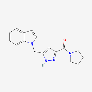 [5-(indol-1-ylmethyl)-1H-pyrazol-3-yl]-pyrrolidin-1-ylmethanone