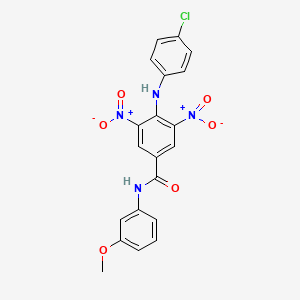 4-(4-chloroanilino)-N-(3-methoxyphenyl)-3,5-dinitrobenzamide