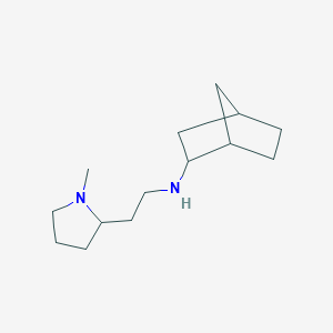 molecular formula C14H26N2 B4902970 N-[2-(1-methylpyrrolidin-2-yl)ethyl]bicyclo[2.2.1]heptan-2-amine 