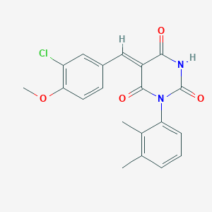 (5Z)-5-(3-chloro-4-methoxybenzylidene)-1-(2,3-dimethylphenyl)pyrimidine-2,4,6(1H,3H,5H)-trione