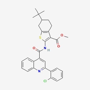 Methyl 6-tert-butyl-2-({[2-(2-chlorophenyl)quinolin-4-yl]carbonyl}amino)-4,5,6,7-tetrahydro-1-benzothiophene-3-carboxylate