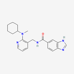 N-({2-[cyclohexyl(methyl)amino]-3-pyridinyl}methyl)-1H-benzimidazole-5-carboxamide