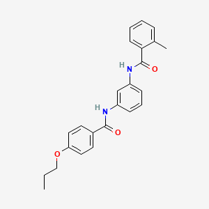 molecular formula C24H24N2O3 B4903010 2-methyl-N-{3-[(4-propoxybenzoyl)amino]phenyl}benzamide 