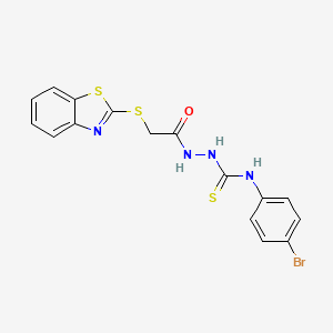 2-[(1,3-benzothiazol-2-ylthio)acetyl]-N-(4-bromophenyl)hydrazinecarbothioamide