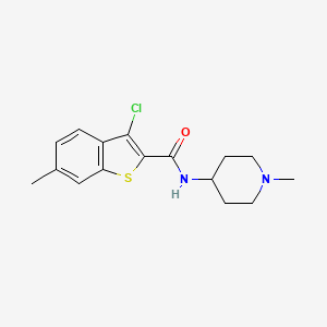 molecular formula C16H19ClN2OS B4903018 3-chloro-6-methyl-N-(1-methylpiperidin-4-yl)-1-benzothiophene-2-carboxamide 