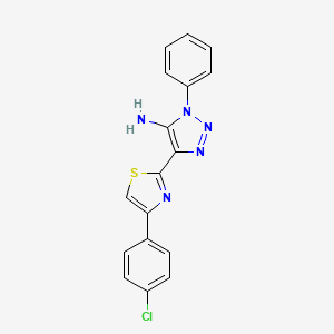 4-[4-(4-chlorophenyl)-1,3-thiazol-2-yl]-1-phenyl-1H-1,2,3-triazol-5-amine