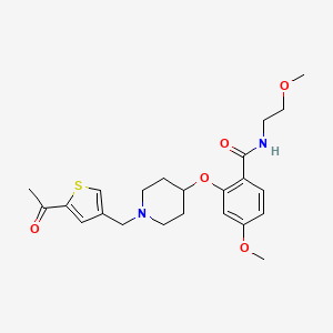 molecular formula C23H30N2O5S B4903026 2-({1-[(5-acetyl-3-thienyl)methyl]-4-piperidinyl}oxy)-4-methoxy-N-(2-methoxyethyl)benzamide 