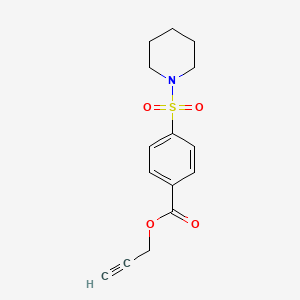 molecular formula C15H17NO4S B4903035 Prop-2-yn-1-yl 4-(piperidin-1-ylsulfonyl)benzoate 