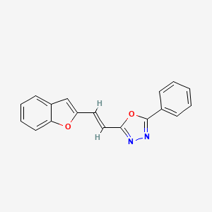 molecular formula C18H12N2O2 B4903074 2-[2-(1-benzofuran-2-yl)vinyl]-5-phenyl-1,3,4-oxadiazole 