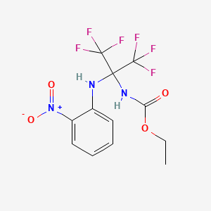 ethyl N-[1,1,1,3,3,3-hexafluoro-2-(2-nitroanilino)propan-2-yl]carbamate