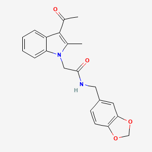 molecular formula C21H20N2O4 B4903085 2-(3-acetyl-2-methyl-1H-indol-1-yl)-N-(1,3-benzodioxol-5-ylmethyl)acetamide 